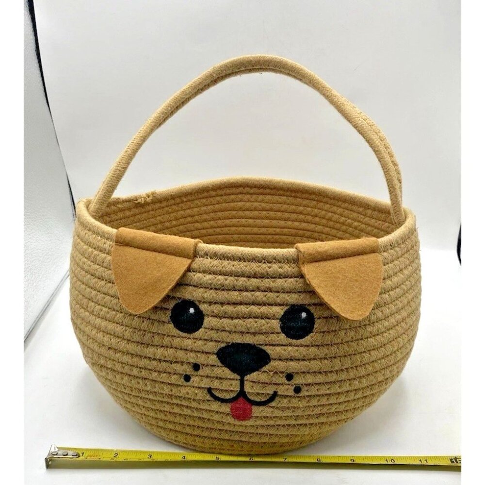 Wondertreats Dog Puppy Braided Cotton Basket With Handle Easter Spring Pet - Picture 12 of 16